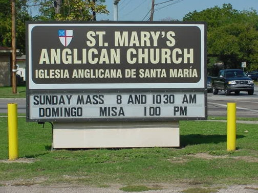 Church Signs in Dallas TX and Surrounding Areas | Hancock Sign Company | St. Mary’s Church Sign