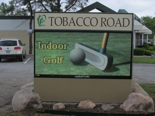 Custom LED Message Sign in Dallas TX | Tobacco Road